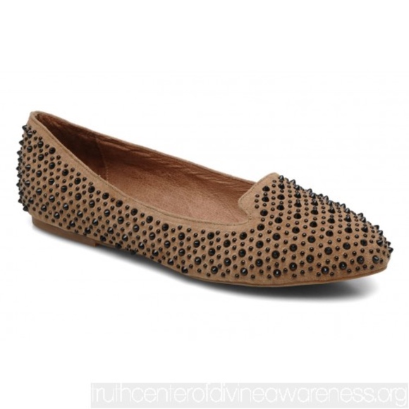 Jeffrey Campbell Shoes - Jeffrey Campbell Black Spikes Brown Suede Flats 8